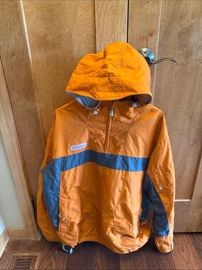 Columbia Orange and Gray Ski Snowboard Jacket men sz Lg